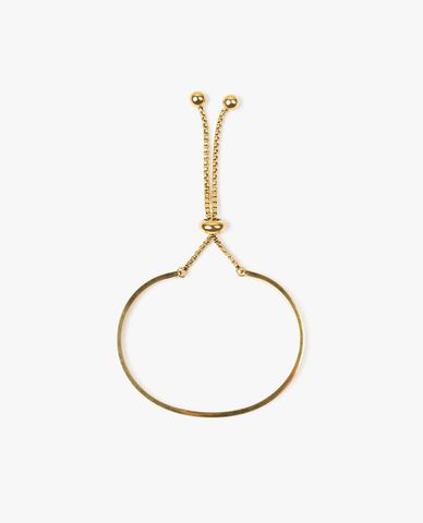  CECI - Vòng đeo tay nữ bản mảnh phối chuỗi xích rút cá tính 