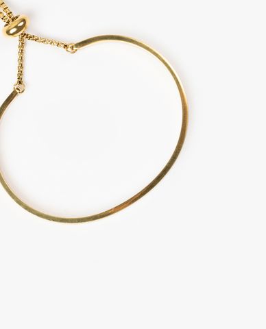  CECI - Vòng đeo tay nữ bản mảnh phối chuỗi xích rút cá tính 