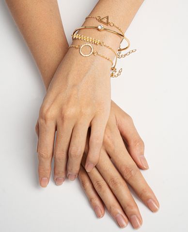  CECI - Pack 4 vòng đeo tay nữ kim loại thời trang 