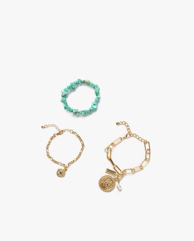  CECI - Bộ 3 vòng đeo tay nữ mắc xích cá tính 