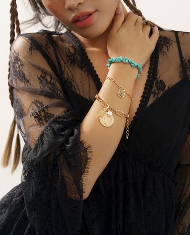  CECI - Bộ 3 vòng đeo tay nữ mắc xích cá tính 