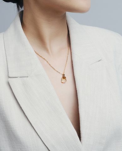  CECI - Dây chuyền nữ mặt đính đá nữ tính 