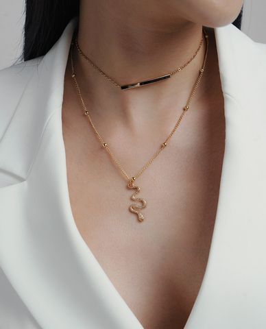  CECI - Vòng cổ nữ hai tầng chuỗi xích nhỏ nữ tính 