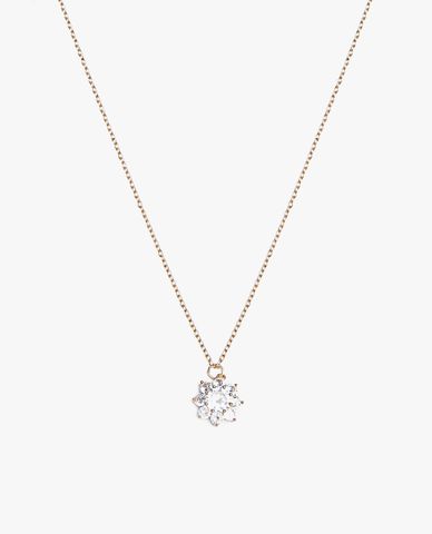  CECI - Dây chuyền nữ chuỗi xích mặt bông hoa đính đá sang trọng 