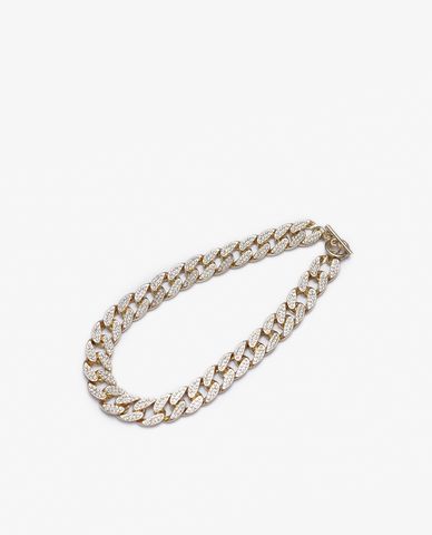  CECI - Vòng cổ nữ mắc xích bản lớn đính đá sang trọng 