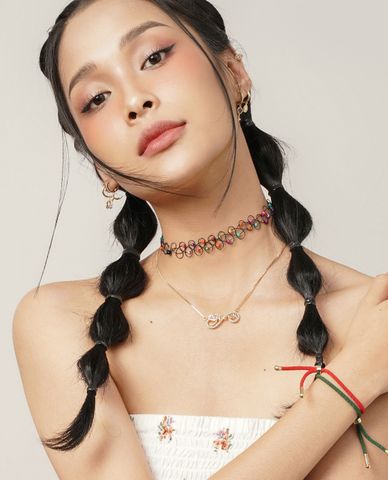  CECI - Vòng cổ nữ mặt vô cực đính đá sang trọng 