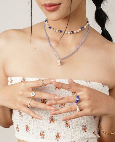  CECI - Vòng cổ nữ ngọc trai phối hình độc đáo 