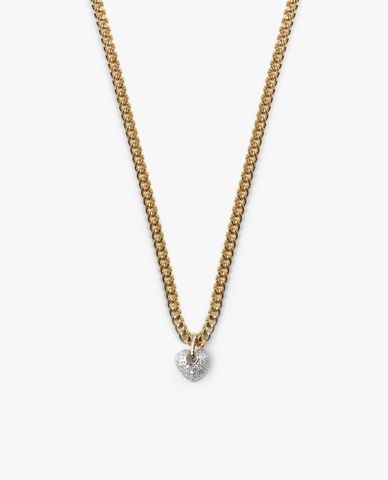  CECI - Vòng cổ nữ mắt xích phối mặt hình trái tim thời trang 