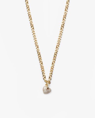  CECI - Vòng cổ nữ mắt xích phối mặt hình trái tim thời trang 