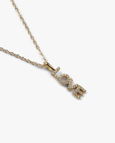  CECI - Vòng cổ nữ sợi mảnh mặt chữ Love đính đá sang trọng 