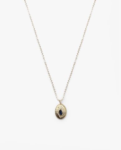  CECI - Vòng cổ nữ sợi mảnh phối mặt hình oval đính đá thanh lịch 