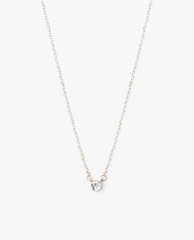  CECI - Vòng cổ nữ dạng chuỗi xích nhỏ phối mặt đính đá tròn 