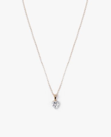  CECI - Vòng cổ nữ dạng chuỗi xích nhỏ phối mặt đá trái tim 