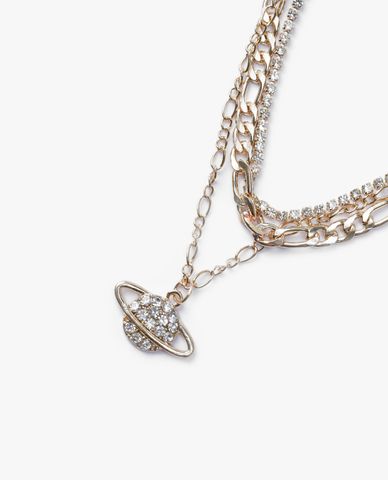  CECI - Vòng cổ nữ chuỗi xích nhiều tầng thời trang 