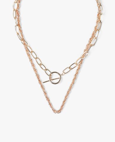  CECI - Vòng cổ nữ dạng chuỗi xích hai tầng thời trang 