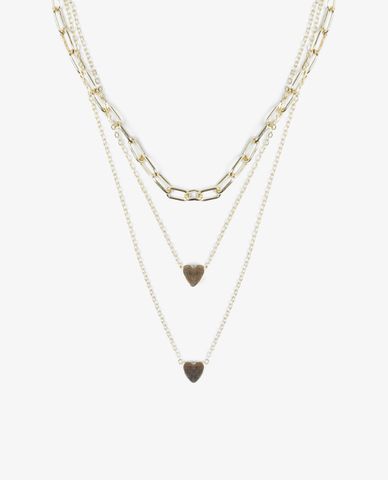  CECI - Vòng cổ nữ dạng chuỗi xích ba tầng thời trang 