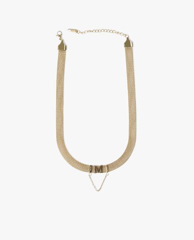  CECI - Vòng cổ nữ bản lớn phối mặt chữ cá tính 