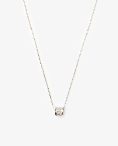  CECI - Vòng cổ nữ phối mặt hình trụ tròn đính đá 