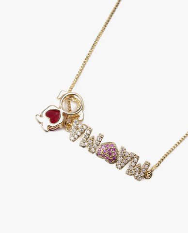  CECI - Vòng cổ nữ bản nhỏ phối mặt chữ đính đá sang trọng 