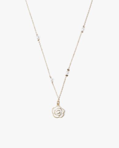  CECI - Vòng cổ nữ mắt xích phối mặt hình bông hoa nữ tính 