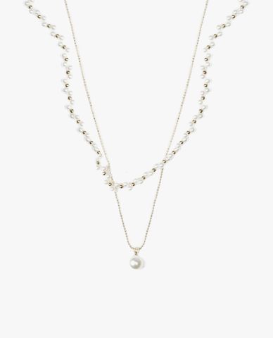  CECI - Vòng cổ nữ hai tầng chuỗi hạt thời trang 