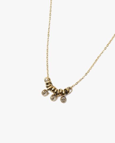  CECI - Vòng cổ nữ mắc xích nhỏ phối khoen tròn thời trang 