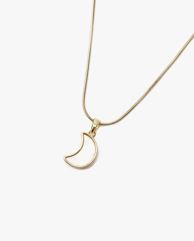  CECI - Vòng cổ nữ phối mặt hình trăng khuyết cá tính 