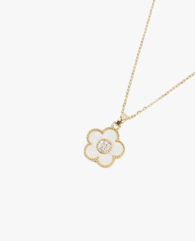  CECI - Vòng cổ nữ chuỗi xích mặt hình bông hoa năm cánh 