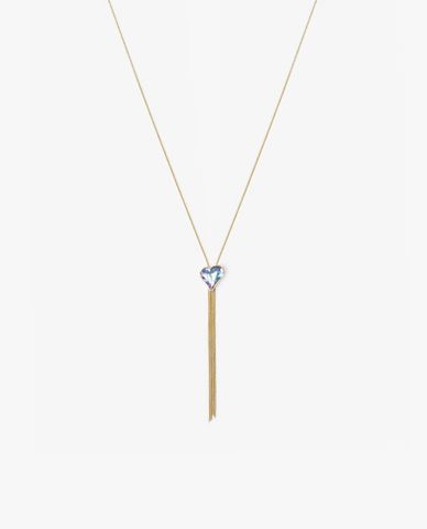  CECI - Vòng cổ nữ mặt trái tim phối dây thả tua rua độc đáo 