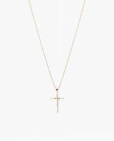  CECI - Vòng cổ nữ mặt chữ thập đính đá 