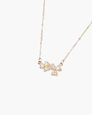  CECI - Vòng cổ nữ mặt cỏ ba lá đôi tinh tế 