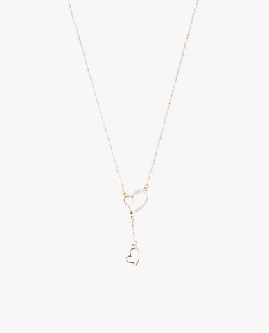  CECI - Vòng cổ nữ mặt trái tim dáng thả đính đá thanh lịch 