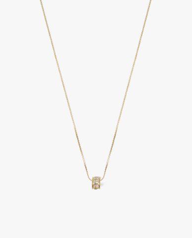  CECI - Vòng cổ bản mảnh phối mặt đính đá nổi bật 