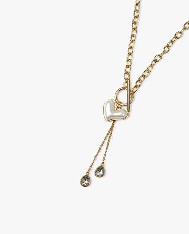  CECI - Vòng cổ bản mảnh phối mặt trái tim dáng thả nữ tính 