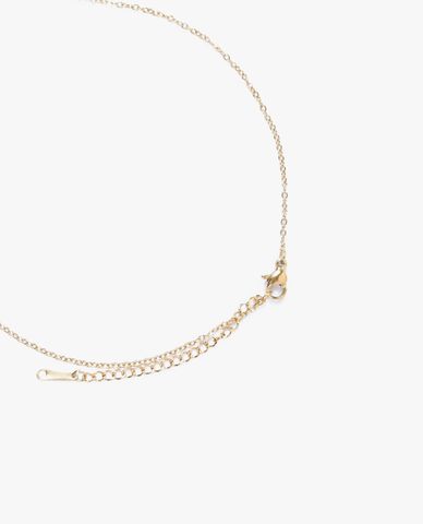  CECI - Vòng cổ bản mảnh phối mặt đính đá nổi bật 