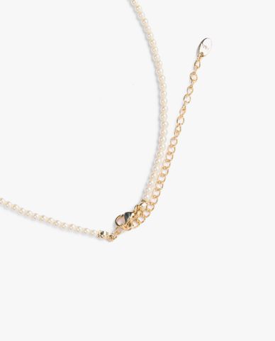  CECI - Vòng cổ nữ chuỗi hạt ngọc trai phối mặt trái tim thời trang 