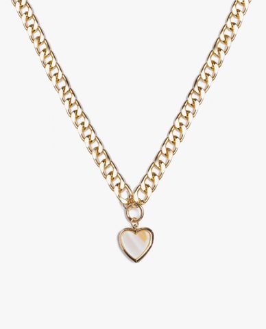  CECI - Dây chuyền nữ chuỗi xích nhiều tầng phối mặt trái tim 