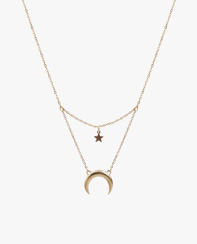  CECI - Dây chuyền nữ mắt xích mặt trăng khuyết cá tính 