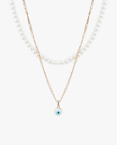  CECI - Dây chuyền nữ 2 tầng phối chuỗi hạt ngọc sang trọng 