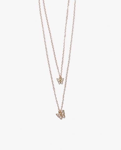  CECI - Vòng cổ nữ 2 tầng mặt hình bướm nhỏ xinh xắn 