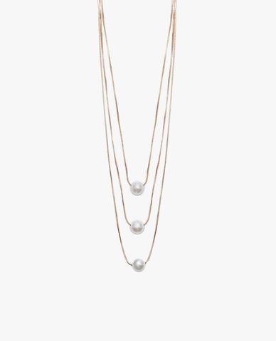  CECI - Vòng cổ nữ 3 tầng mặt ngọc trai sang trọng 