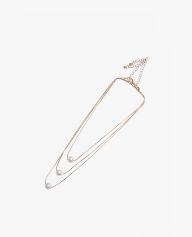  CECI - Vòng cổ nữ 3 tầng mặt ngọc trai sang trọng 