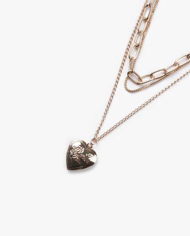  CECI - Vòng cổ nữ 3 tầng mặt hình trái tim xinh xắn 