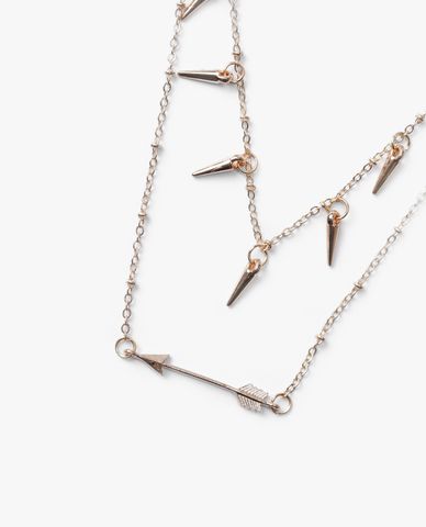  CECI - Vòng cổ nữ dạng chuỗi xích nhỏ hai tầng thời trang 