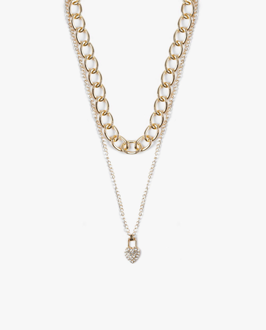 CECI - Set 2 vòng cổ nữ dạng chuỗi xích đeo layer thời trang