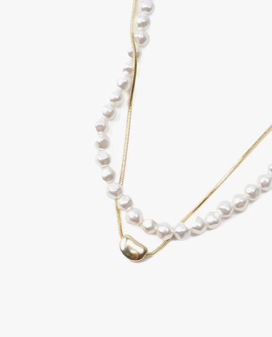  CECI - Vòng cổ nữ hai tầng chuỗi hạt ngọc sang trọng 