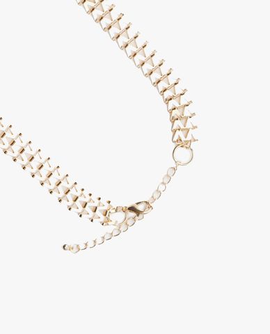  CECI - Vòng cổ nữ bản lớn phối chuỗi hạt ngọc tua rua thời trang 