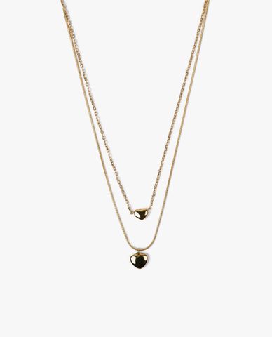  CECI - Vòng cổ đôi phố hai mặt trái tim tinh tế 