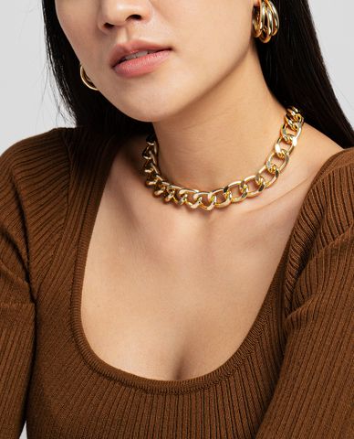  CECI - Dây chuyền nữ chuỗi xích bản lớn thời trang 