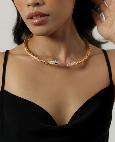  CECI - Vòng cổ nữ phom cứng hình con rắn độc đáo 